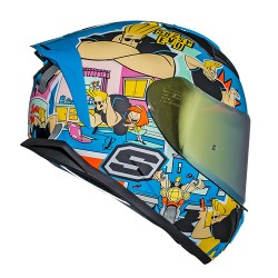 Casco para motociclista talla XL integral Johnny Bravo Shaft