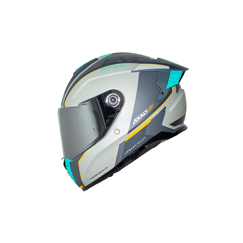 Casco para motociclista talla L cerrado Axxis Hawk Titan C6 verde matte