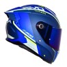 Casco para motociclista talla L cerrado hawk Titan B7 azul mate Axxis