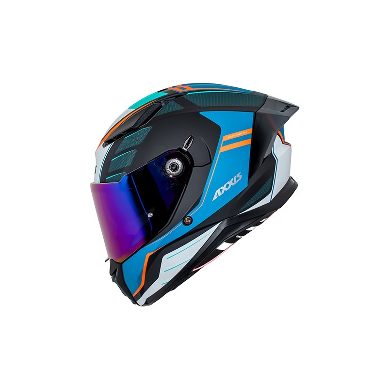 Casco para motociclista talla L integral Panther prestige B6 verde matte Axxis