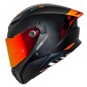 Casco para motociclista talla L integral Panther solid A1 negro matte rojo Axxis