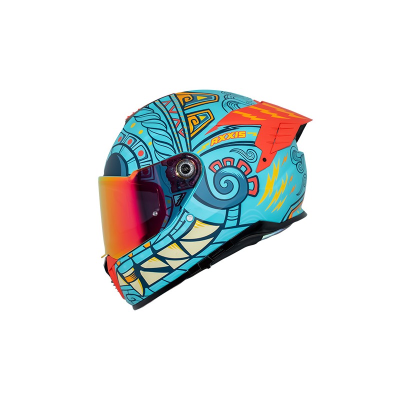 Casco para motociclista talla L integral ¡Ay Güey! by Axxis Tlaloc hawk verde mette