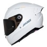 Casco para motociclista talla M cerrado Axxis Hawk Solido A0 blanco brillo