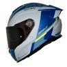 Casco para motociclista talla M cerrado Axxis Hawk Titan C7 azul matte