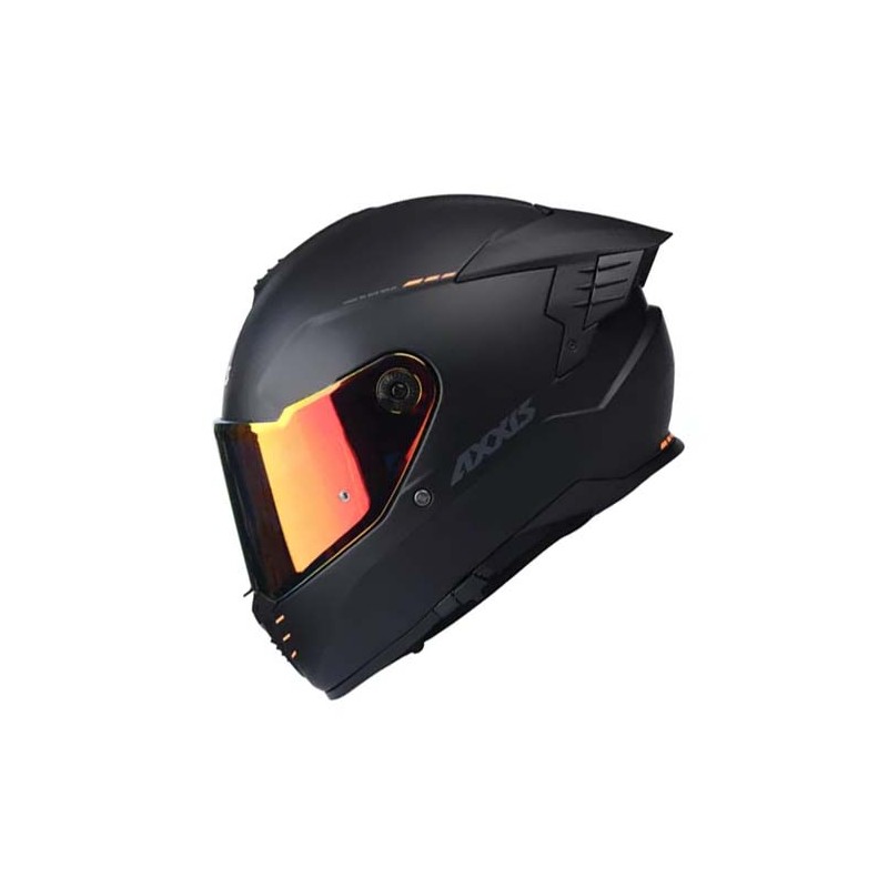 Casco para motociclista talla M cerrado hawk solid A1 negro mate Axxis