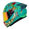 Casco para motociclista talla M integral ¡Ay Güey! by Axxis Balam hawk A6 verde mette