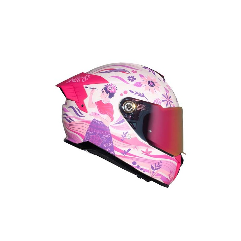 Casco para motociclista talla M integral ¡Ay Güey! by Axxis Pintora hawk matte