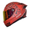 Casco para motociclista talla S cerrado hawk let's ride C5 rojo mate Axxis