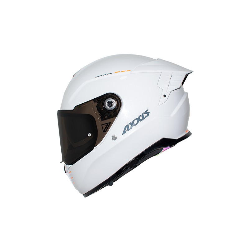 Casco para motociclista talla XL cerrado Axxis Hawk Solido A0 blanco brillo