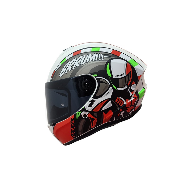 Casco para motociclista talla XL cerrado Draken Sprint rojo matte Axxis