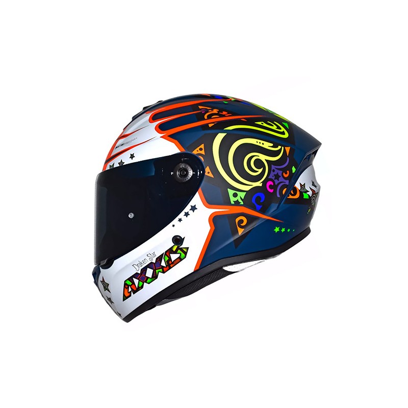 Casco para motociclista talla XL cerrado Draken Star V2 azul matte Axxis