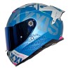 Casco para motociclista talla XL cerrado Hawk spiffy B7 azul matte Axxis