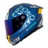 Casco para motociclista talla XL cerrado hawk let's ride B7 azul mate Axxis