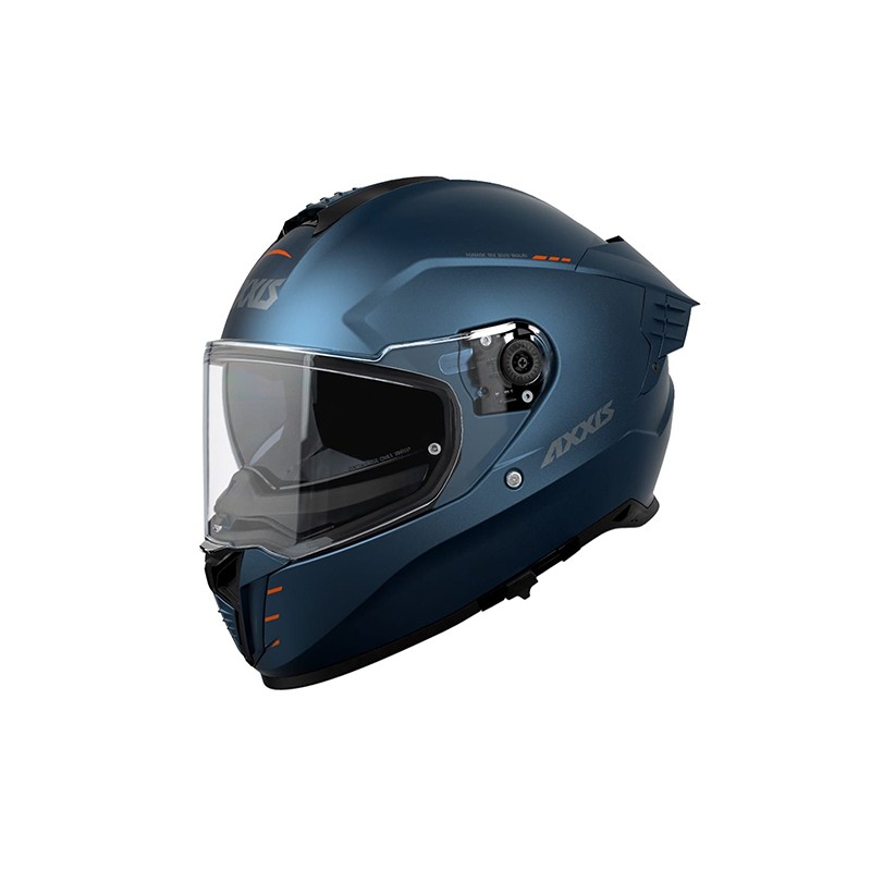 Casco para motociclista talla XL integral Hawk solid A7 azul mate Axxis