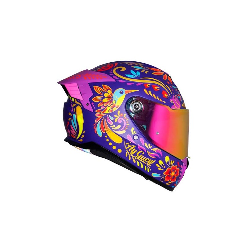 Casco para motociclista talla XL integral ¡Ay Güey! by Axxis Colinala hawk matte