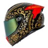 Casco para motociclista talla XL integral ¡Ay Güey! by mariachi hawk B9 oro brillo Axxis