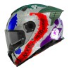 Casco para motociclista talla XXL cerrado Hawk Sick Joker gris Axxis