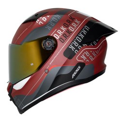 Cascos para motocicleta talla L cerrado Fenix ORK C5 rojo matte Axxis