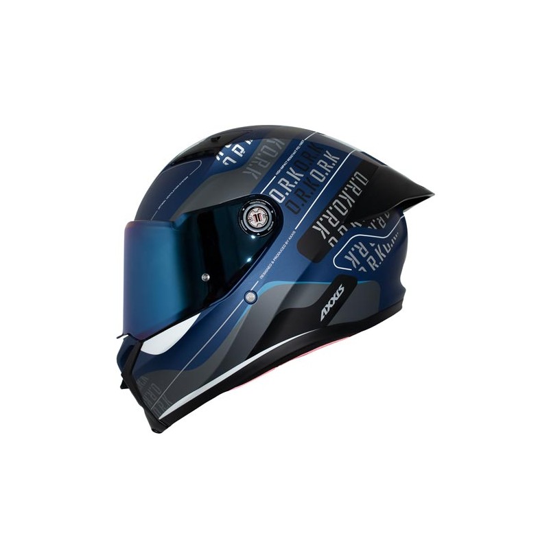 Cascos para motocicleta talla L cerrado Fenix ORK C7 azul matte Axxis