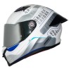 Cascos para motocicleta talla M cerrado Fenix ORK A17 blanco azul matte Axxis