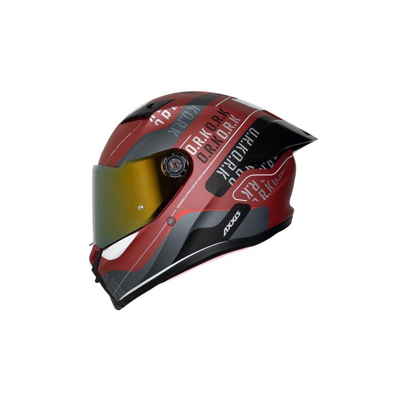 Cascos para motocicleta talla M cerrado Fenix ORK C5 rojo matte Axxis