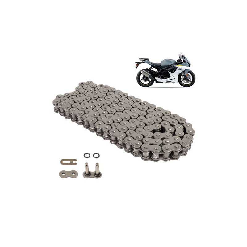 Cadena para motocicleta 525 HO x 130 reforzada super O - ring Leiruki