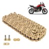 Cadena para motocicleta 530 HO x 126 reforzada dorada Leiruki