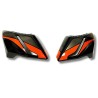 Cubiertas de Tanque Negro Naranja para motocicleta lithium 150