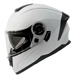 Casco para motociclista talla L abatible 2W Ghost blanco