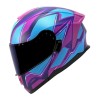 Casco para motociclista talla S abatible 2W Liberty azul rosa